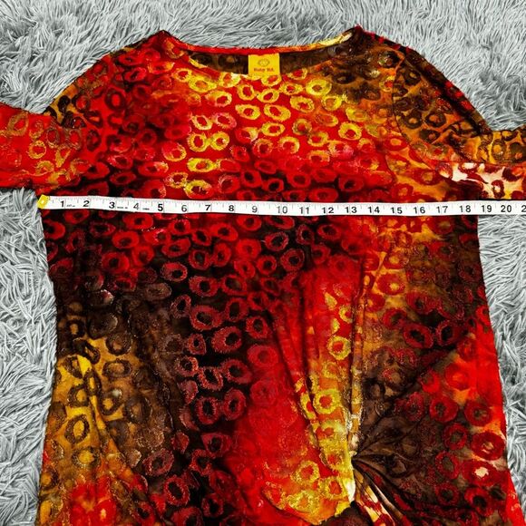 Ruby Rd Quarter Sleeve Twist Bottom Shirt Size Medium - Picture 8 of 8